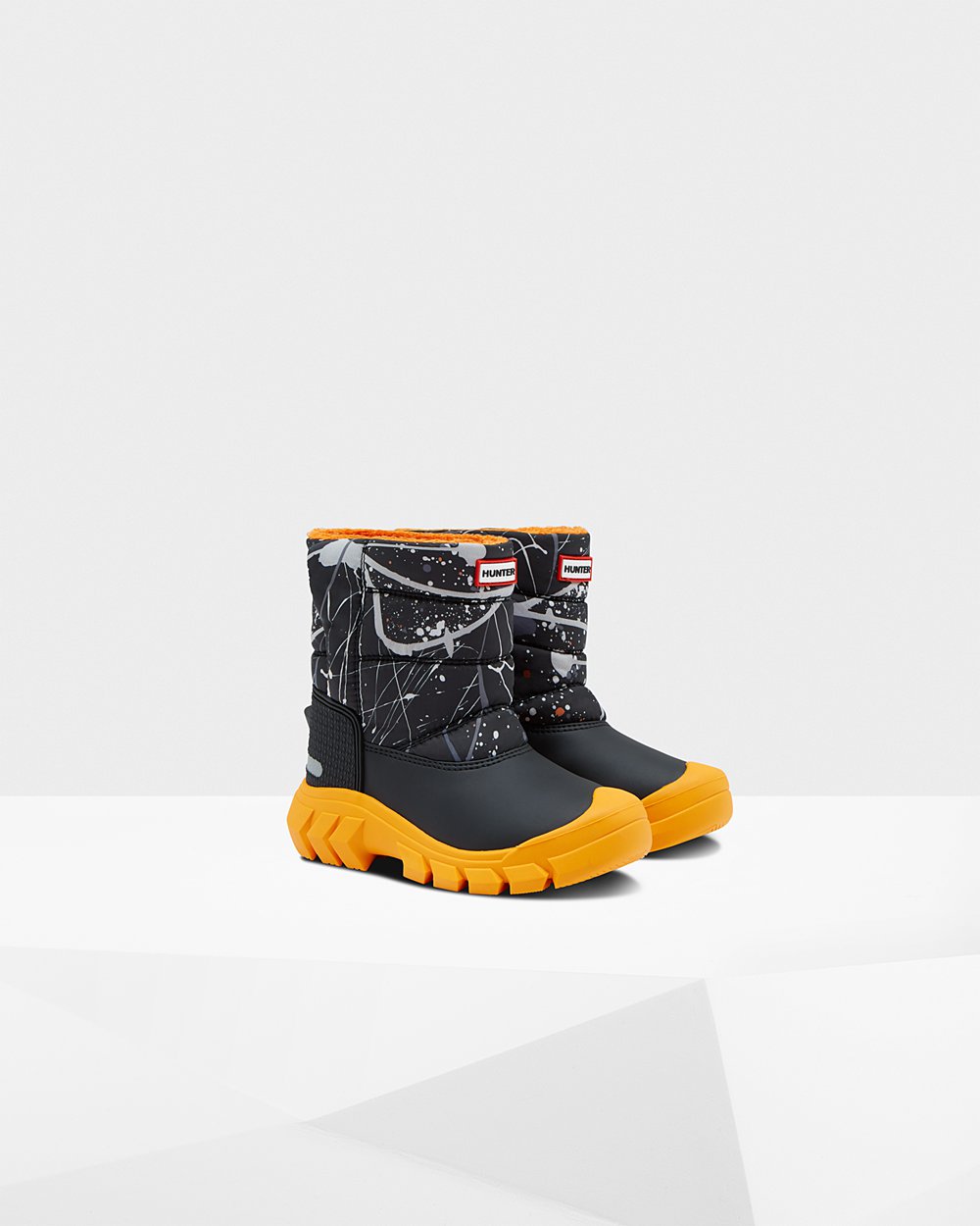 Kids Hunter Original Little Insulated | Snow Boots Grey Black | NZ-50843-EYAR